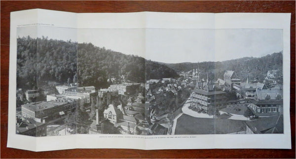 Hot Springs Arkansas Panoramic Bird's Eye View 1902 folding photo city view