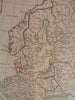 Europe 1808 scarce folio Neele & Longman old vintage antique hand colored map