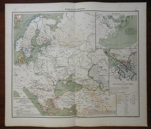 Eastern Europe Russia Ottomans Scandinavia 1505-1848 Mahlmann historic map