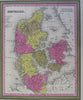 Kingdom of Denmark Sjaelland Copenhagen Fyn 1848 Cowperthwait Mitchell map