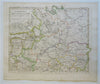 Russian Empire Latvia Lithuania Estonia St. Petersburg 1855 fine detailed map