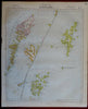 Scotland Lot x 4 Maps Railroads c. 1883 Letts multi-sheet color detailed maps