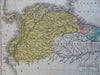 Colombia Guyana Suriname French Guyana 1825 Young engraved map