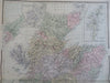 Scotland Edinburgh Glasgow Aberdeen 1889-93 Bradley folio hand color detail map