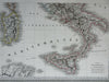 Italian States Lombardy Tuscany Naples Papal States 1824 Vivien two sheet map