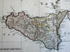 Kingdom of Naples Sicily Syracuse Massena Marsala Reggio Italy 1780 Bonne map
