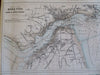 Eastern England Harbor Towns Hull Hartlepool Whitey c. 1855-60 Fullarton map