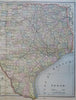 Texas State Map Western Counties El Paso 1891 Watson transitional map