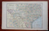 Texas State by itself 1886 color large state map