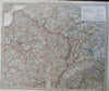 France Paris Nantes Marseilles Orleans Lyon 1855 Stulpnagel detailed 4 sheet map