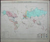 World governments religions Christianity c.1849 Flemming thematic German map