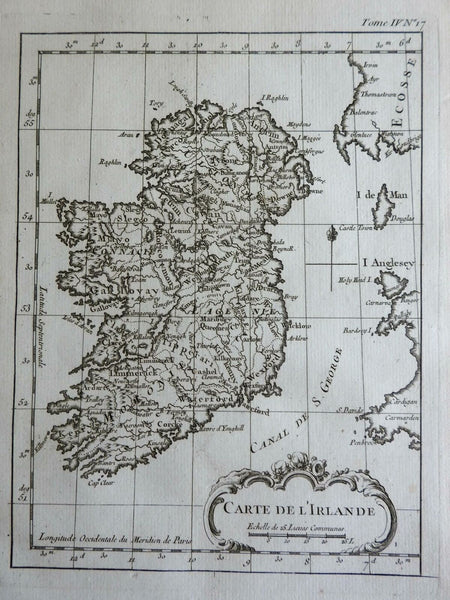 Ireland Ulster Connacht Munster Leinster Dublin Galloway Wexford 1760 Bellin map
