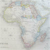 Africa Unexplored Regions European Colonies c. 1850-8 Archer engraved map