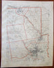 Pawtucket Providence city plans large 1891 Rhode Island Topographical map
