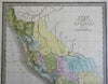 Peru & Bolivia Lima Cuzco Oruzo South America 1845 Greenleaf map