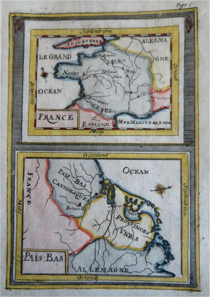 France & Low Countries Bourbon France Netherlands Belgium 1685 Mallet map