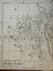 central Hyde Park Massachusetts 1876 Norfolk county large detailed city plan