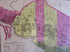 Washington DC Capitol floor plan 1846-9 Mitchell Burroughs scarce city plan