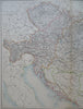 Austria-Hungary Hapsburg Empire Bohemia 1890 scarce folio Scribner-Black map