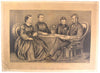 Abraham Lincoln & Family Robert Thaddeus c. 1860 antique Currier & Ives print