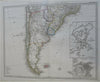 South America Brazil Peru Venezuela Chile 1869 Stulpnagel detailed 2 sheet map