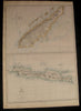Java & Sumatra islands separately c.1863 old vintage detailed Weller map