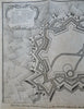 Ath Aeth Brabant Belgium Fortifications  c. 1745 Basire engraved city plan