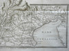 Northern Italy Milan Verona Venice Trieste 1842 scarce detailed Italian map