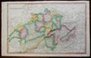 Switzerland Swiss Cantons Grisons Zurich Basel Berne Glarus c. 1830 Tanner map