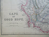Cape of Good Hope South Africa Cape Colony Table Bay 1860 Weller large map