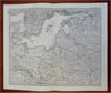 Kingdom of Prussia Poland Silesia Baltic Sea 1875 Petermann detailed map