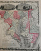 Delaware & Maryland w/ vignette views & D.C. city plan 1862 Johnson & Ward map