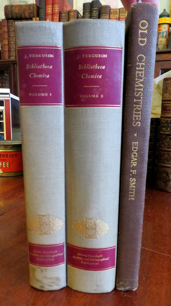 Bibliotheca Chemica & Old Chemistries 1927-1954 lot of 3 Ref. illustrated books