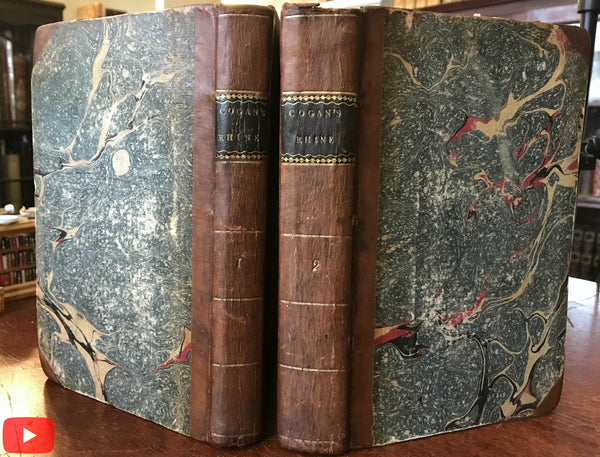 Rhine river Germany Journey Utrecht to Frankfurt 1794 Cogan 2 vol. plates set