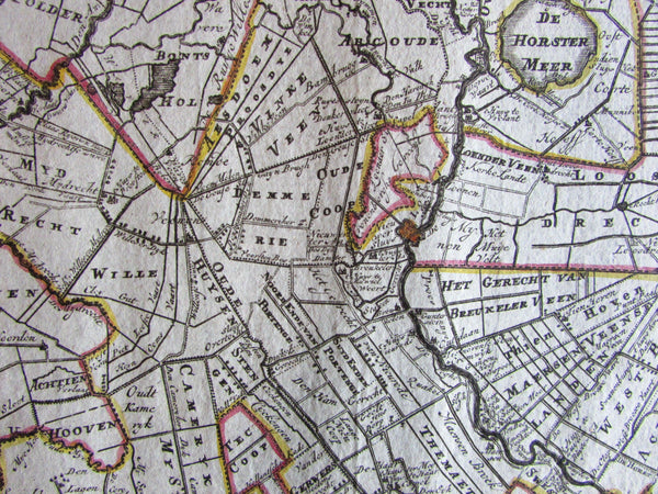Maarschalks Neder-Kwartier Utrecht Holland Netherlands c.1770 Gravius old map
