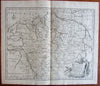 Northwest Germany Holstein Berlin Cleves Westphalia Netherlands c.1750 old map