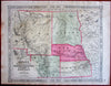 Colorado Dakota Kansas Idaho Nebraska 1864 Johnson & Ward old map