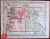Washington Oregon Idaho 1864 Johnson & Ward Western U.S. old map