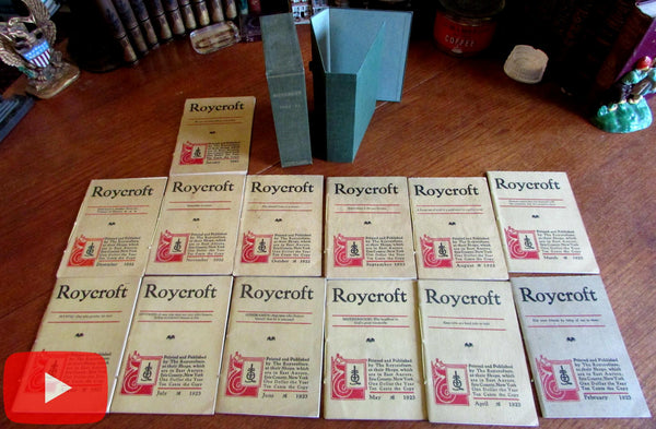 Roycroft Arts & Crafts Magazine 1922-1923 run 13 issues boxed Elbert Hubbard