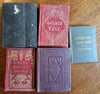 Miniature Books 1840-80 Lot x 5 decorative gilt cloth bindings Watt's floral