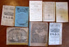 Almanac lot x 8 woodcuts American Eagle Great Western steam ship Whig CA