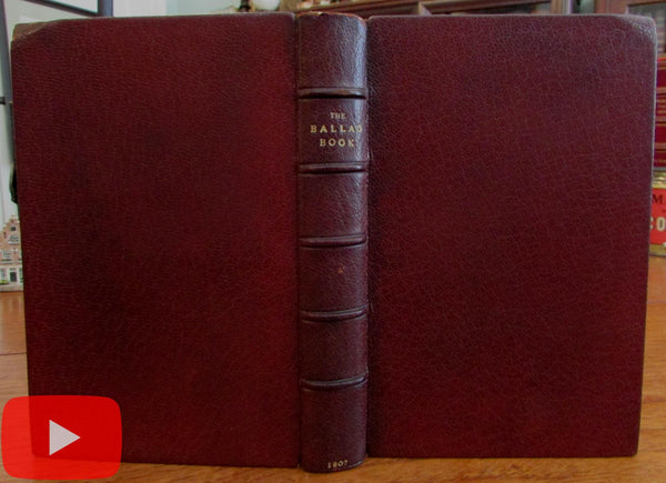 Ballad Book Allingham 1907 Morrell leather binding ornate gilt work lovely