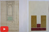 Architectural drawings c.1731 & 1823 F.J. Duban Prix de Rome medalist original