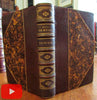 Musset Lui & Elle gorgeous leather binding 1878 w/ 2 Champollion engravings