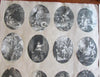 1800-1830 antique engraved prints old collection 35 oval shaped love gods