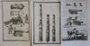 Militaria cannons warfare 1672 lot of 8 antique engraved prints Mallet