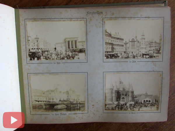 Holland Netherlands c.1860-80 Tourist photo souvenir book 40 albumens scarce