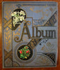 Trade Card Album Scrapbook c.225 colorful advertising chromos Christmas thread