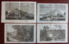 New Zealand c.1780-90 Capt. Cook prints lot of 4 England & Dutch views early