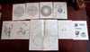 Celestial Astronomy lot x 9 prints 1802-20 Planets planetary zodiac Stars Sky